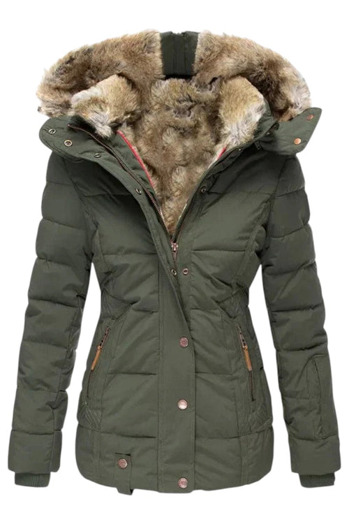 Olivara | Veste d’hiver confortable avec capuche