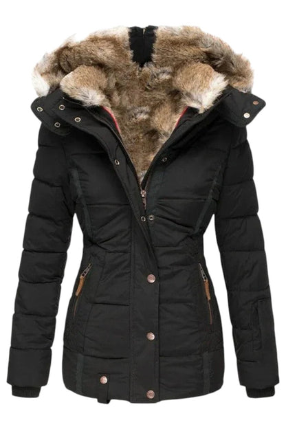 Olivara | Veste d’hiver confortable avec capuche