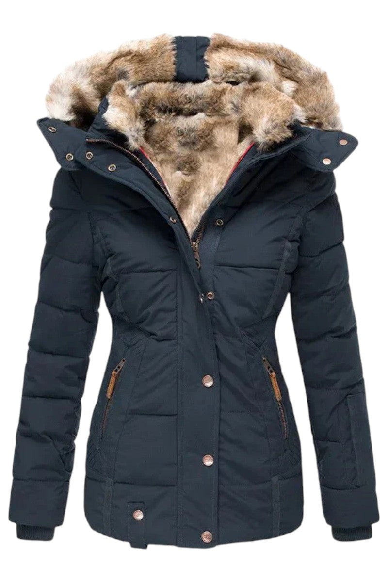 Olivara | Veste d’hiver confortable avec capuche