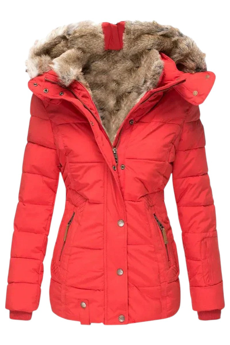 Olivara | Veste d’hiver confortable avec capuche