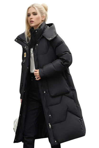 Léonie | Manteau long d’hiver avec capuche