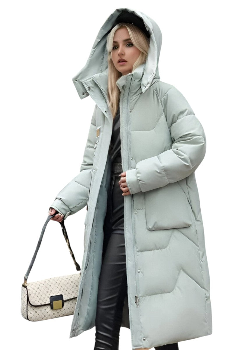 Léonie | Manteau long d’hiver avec capuche