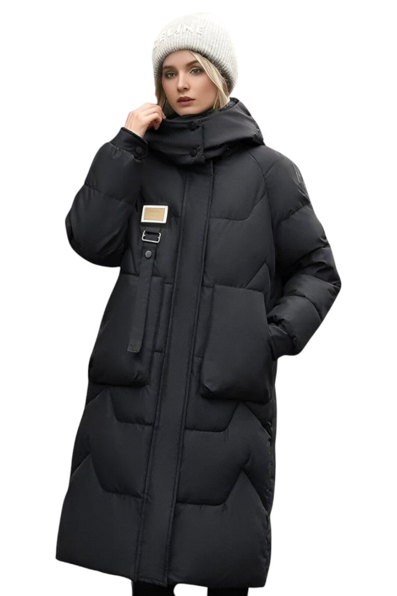 Léonie | Manteau long d’hiver avec capuche