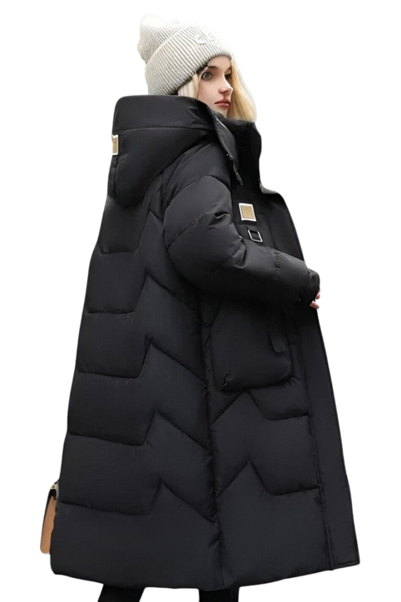 Léonie | Manteau long d’hiver avec capuche