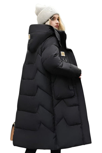 Léonie | Manteau long d’hiver avec capuche