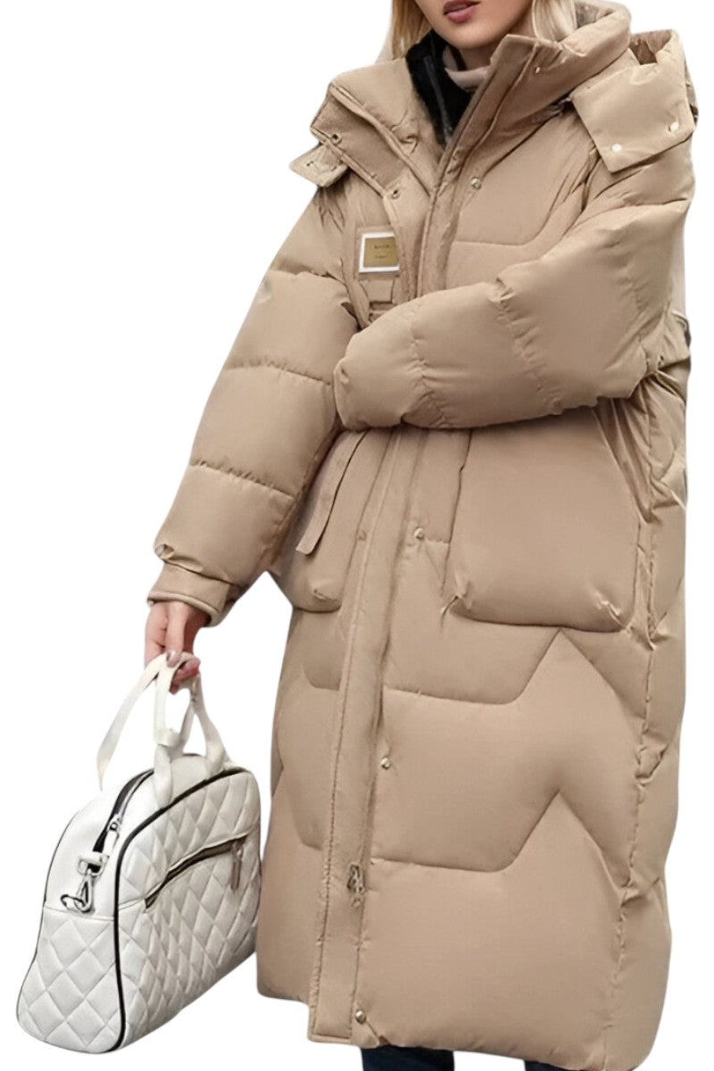Léonie | Manteau long d’hiver avec capuche