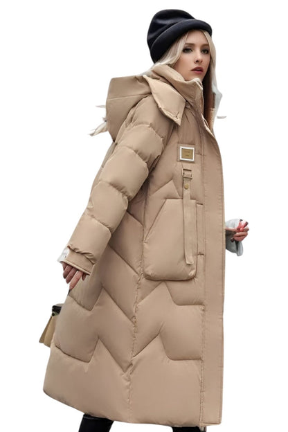 Léonie | Manteau long d’hiver avec capuche