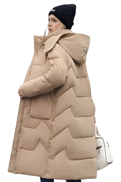 Léonie | Manteau long d’hiver avec capuche