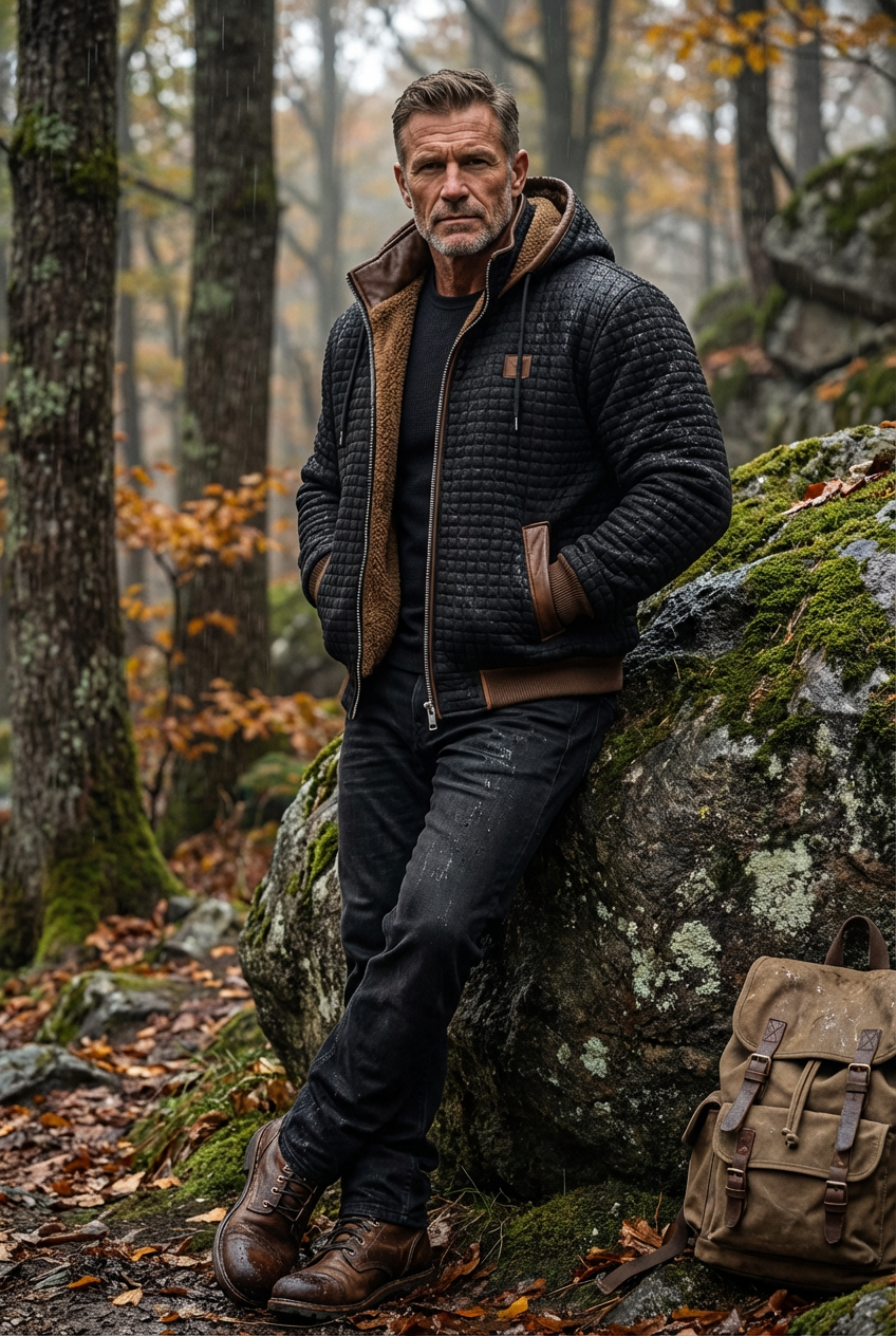 Veste matelassée pour homme – style brut, usage quotidien